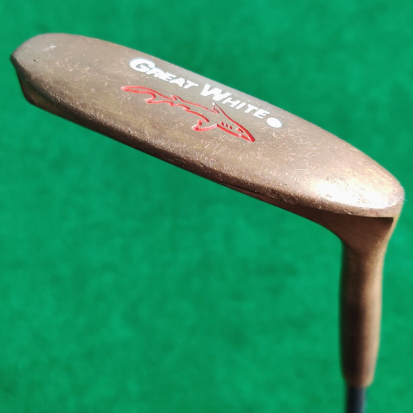 Tiger Shark Great White B 3400 Heel Shafted Blade Putter RH 36" Napa/8802 Style - Picture 1 of 16
